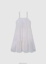 Peach Rounded Collar Skater Dress Pepe Jeans L20F2F1401 Girl - Image 5