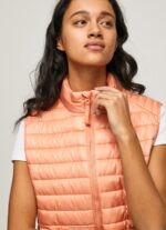Peach Rubber Patch Logo Padded Waistcoat Pepe Jeans L20F2F133 Women - Image 3