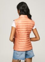 Peach Rubber Patch Logo Padded Waistcoat Pepe Jeans L20F2F133 Women - Image 4