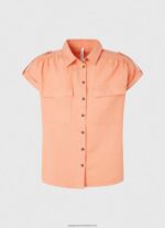 Peach Short Sleeved Utility Shirt Pepe Jeans L20F2F340 Women - Image 5