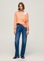 Peach V Neckline Relaxed Fit Jersey Pepe Jeans L20F2F241 Women