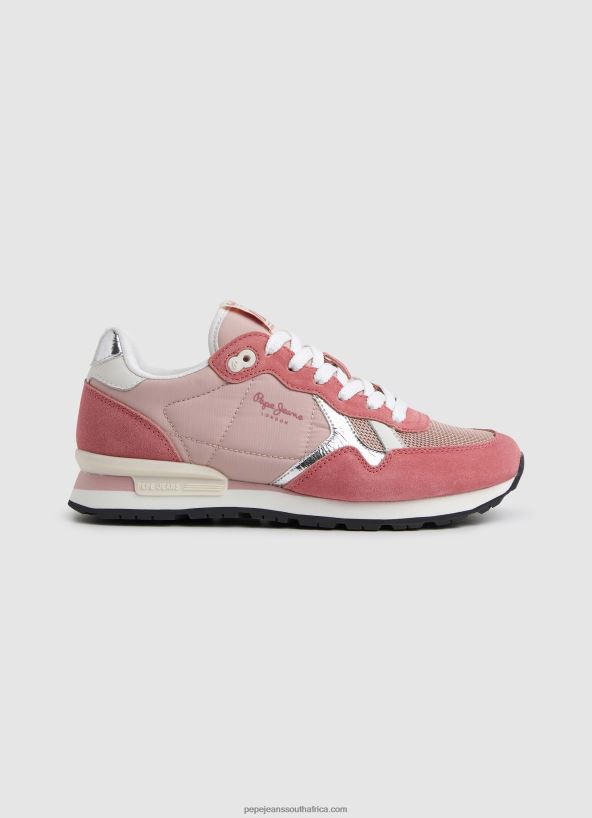pink_brit_heritage_combined_sneakers_pepe_jeans_l20f2f614_women.jpg Pink Brit Heritage Combined Sneakers Pepe Jeans L20F2F614 Women - Image 1
