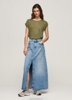 Range Armhole Sleeved Linen T-Shirt Pepe Jeans L20F2F439 Women - Image 4