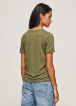 Range Linen V-Neck T-Shirt Pepe Jeans L20F2F468 Women - Image 4