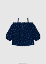 Red Short-Sleeved Gathered Top Pepe Jeans L20F2F1424 Girl - Image 5