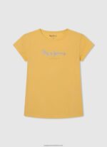 Shine Glitter Logo T-Shirt Pepe Jeans L20F2F1468 Girl
