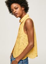 Shine Openwork Armhole Sleeve Shirt Pepe Jeans L20F2F330 Women - Image 4