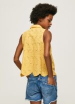 Shine Openwork Armhole Sleeve Shirt Pepe Jeans L20F2F330 Women - Image 5