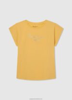 Shine Strass Logo Cotton T-Shirt Pepe Jeans L20F2F1433 Girl