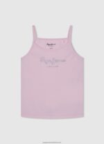 Shine Strass Logo Cotton T-Shirt Pepe Jeans L20F2F1433 Girl - Image 5