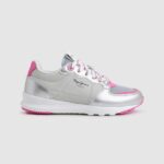 Silver York Mettalic Running Sneakers Pepe Jeans L20F2F1333 Girl