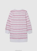 Soft Pink Degraded Stripes Mini Dress Pepe Jeans L20F2F1392 Girl - Image 2
