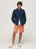 Squash Orange Cotton Chino Shorts Pepe Jeans L20F2F1132 Men