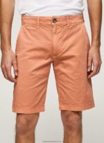 Squash Orange Cotton Chino Shorts Pepe Jeans L20F2F1132 Men - Image 3