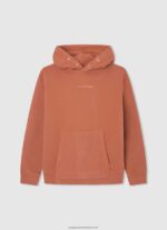 Squash Orange Cotton Hooded Jumper Pepe Jeans L20F2F1598 Boy
