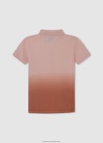 Squash Orange Faded Pique Polo Shirt Pepe Jeans L20F2F1668 Boy - Image 2