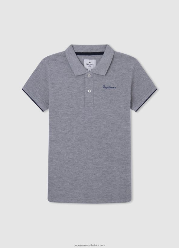 Squash Orange Faded Pique Polo Shirt Pepe Jeans L20F2F1668 Boy - Image 4