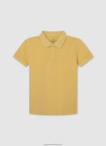 Squash Orange Faded Pique Polo Shirt Pepe Jeans L20F2F1668 Boy - Image 5