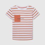 Squash Orange Front Pocket Logo T-Shirt Pepe Jeans L20F2F1638 Boy
