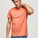 Squash Orange Logo Print T-Shirt Pepe Jeans L20F2F991 Men