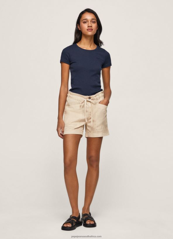 stone_adjustable_waist_shorts_pepe_jeans_l20f2f525_women.jpg Stone Adjustable Waist Shorts Pepe Jeans L20F2F525 Women - Image 1