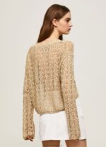Stone Cropped Knit Openwork Cardigan Pepe Jeans L20F2F233 Women - Image 5