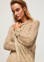 Stone Long Openwork Cardigan Pepe Jeans L20F2F234 Women - Image 3