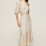 Stone Pua Asymmetrical Linen Dress Pepe Jeans L20F2F202 Women