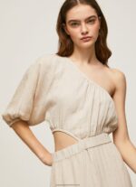 Stone Pua Asymmetrical Linen Dress Pepe Jeans L20F2F202 Women - Image 3