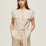 Stone Short Jumpsuit With Belt Pepe Jeans L20F2F176 Women