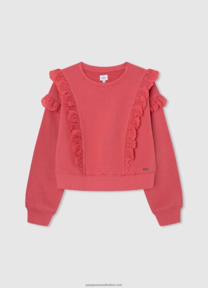Studio Red Cotton Fleece Jumper Pepe Jeans L20F2F1403 Girl