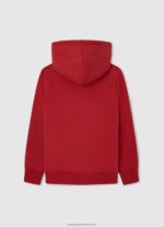 Studio Red Cotton Hooded Jumper Pepe Jeans L20F2F1581 Boy - Image 2