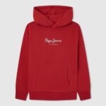 Studio Red Cotton Hooded Jumper Pepe Jeans L20F2F1581 Boy