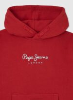 Studio Red Cotton Hooded Jumper Pepe Jeans L20F2F1581 Boy - Image 3