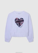 Studio Red Cotton Hoodie Pepe Jeans L20F2F1412 Girl - Image 4