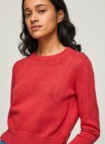 Studio Red Cotton Jersey With Openwork Details Pepe Jeans L20F2F259 Women - Image 3