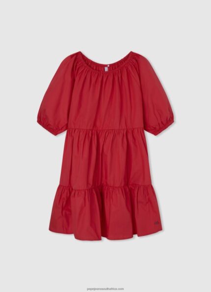 Studio Red Cotton Poplin Dress Pepe Jeans L20F2F1376 Girl