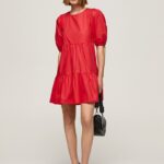 Studio Red Cotton Poplin Dress Pepe Jeans L20F2F146 Women