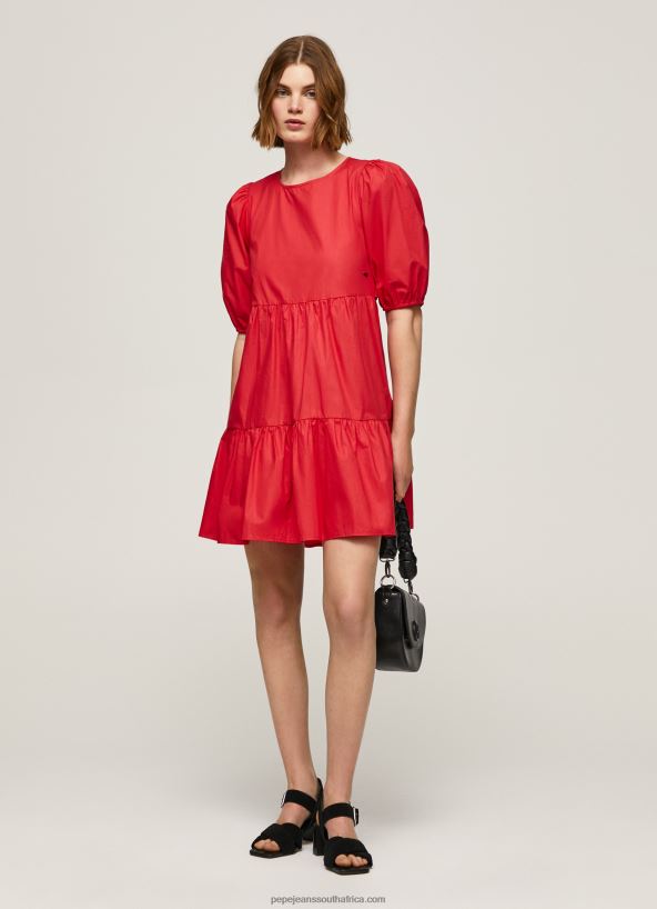 studio_red_cotton_poplin_dress_pepe_jeans_l20f2f146_women.jpg Studio Red Cotton Poplin Dress Pepe Jeans L20F2F146 Women - Image 1
