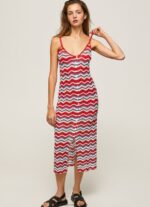 Studio Red Frida Zig-Zag Knit Dress Pepe Jeans L20F2F170 Women