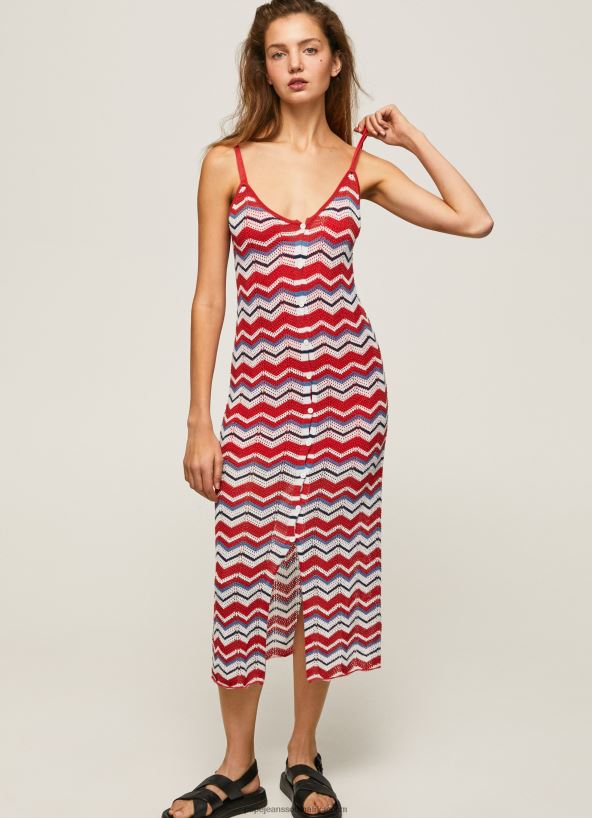 Studio Red Frida Zig-Zag Knit Dress Pepe Jeans L20F2F170 Women - Image 1