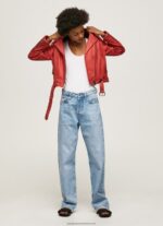 Studio Red Lamb Leather Biker Jacket Pepe Jeans L20F2F105 Women - Image 2