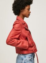 Studio Red Lamb Leather Biker Jacket Pepe Jeans L20F2F105 Women