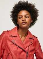 Studio Red Lamb Leather Biker Jacket Pepe Jeans L20F2F105 Women - Image 4