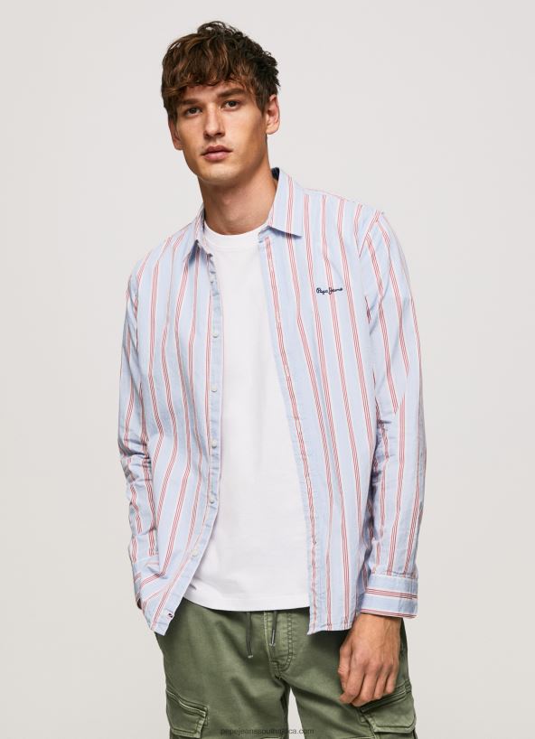 studio_red_lister_fil_a_fil_slim_fit_shirt_pepe_jeans_l20f2f1065_men.jpg Studio Red Lister Fil-A-Fil Slim Fit Shirt Pepe Jeans L20F2F1065 Men - Image 1
