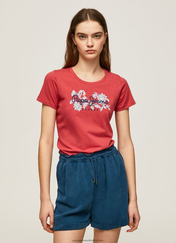 Studio Red Logo Print Lycra T-Shirt Pepe Jeans L20F2F384 Women - Image 3