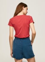 Studio Red Logo Print Lycra T-Shirt Pepe Jeans L20F2F384 Women - Image 4