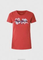 Studio Red Logo Print Lycra T-Shirt Pepe Jeans L20F2F384 Women - Image 5