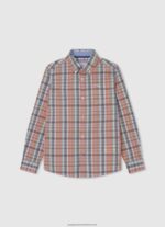 Studio Red Marple Checkered Poplin Shirt Pepe Jeans L20F2F1659 Boy
