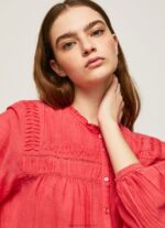 Studio Red Openwork Pleated Blouse Pepe Jeans L20F2F321 Women - Image 3